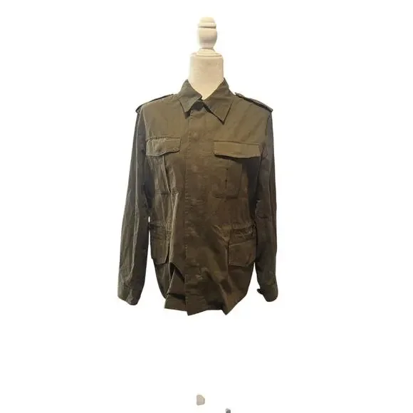 Zadig & Voltaire Kayak Bis Khaki Jacket Green Skull Guitar Angel on Back (S) - Picture 6 of 8